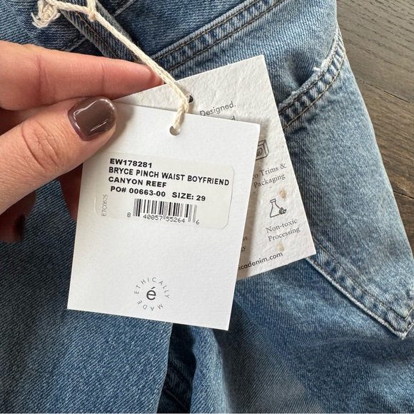 ETICA Bryce Pinch Waist Boyfriend High Rise Jeans - Faded Blue - Picture 7 of 15